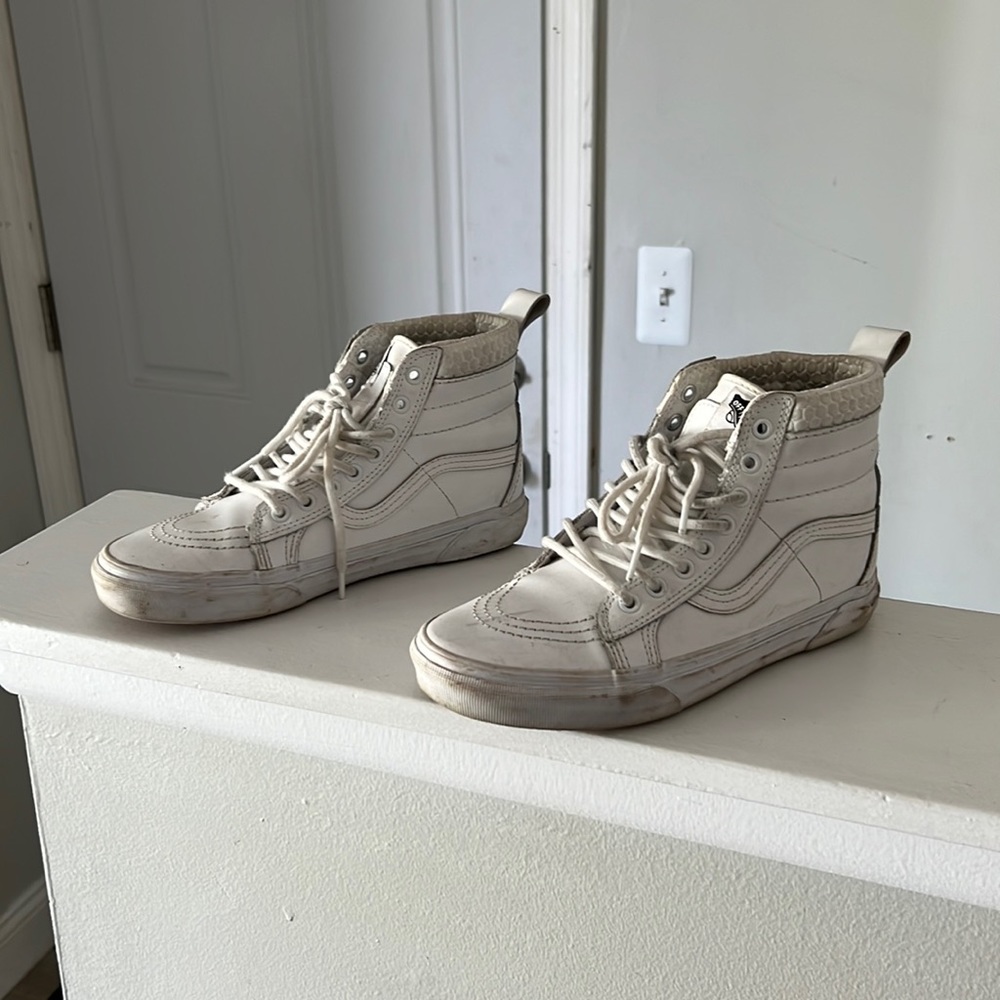White Vans Sk8 Hightops